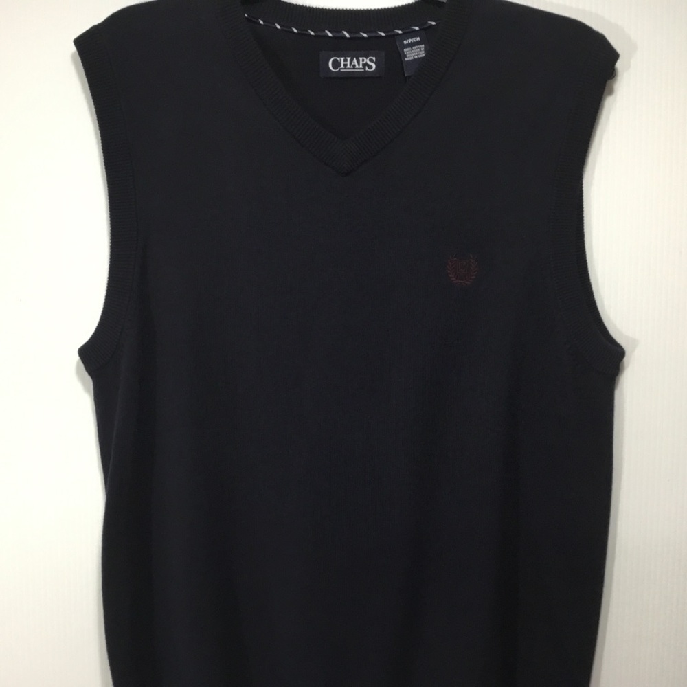 Chaps Men’s Navy Blue Knit Sweater Vest Size S